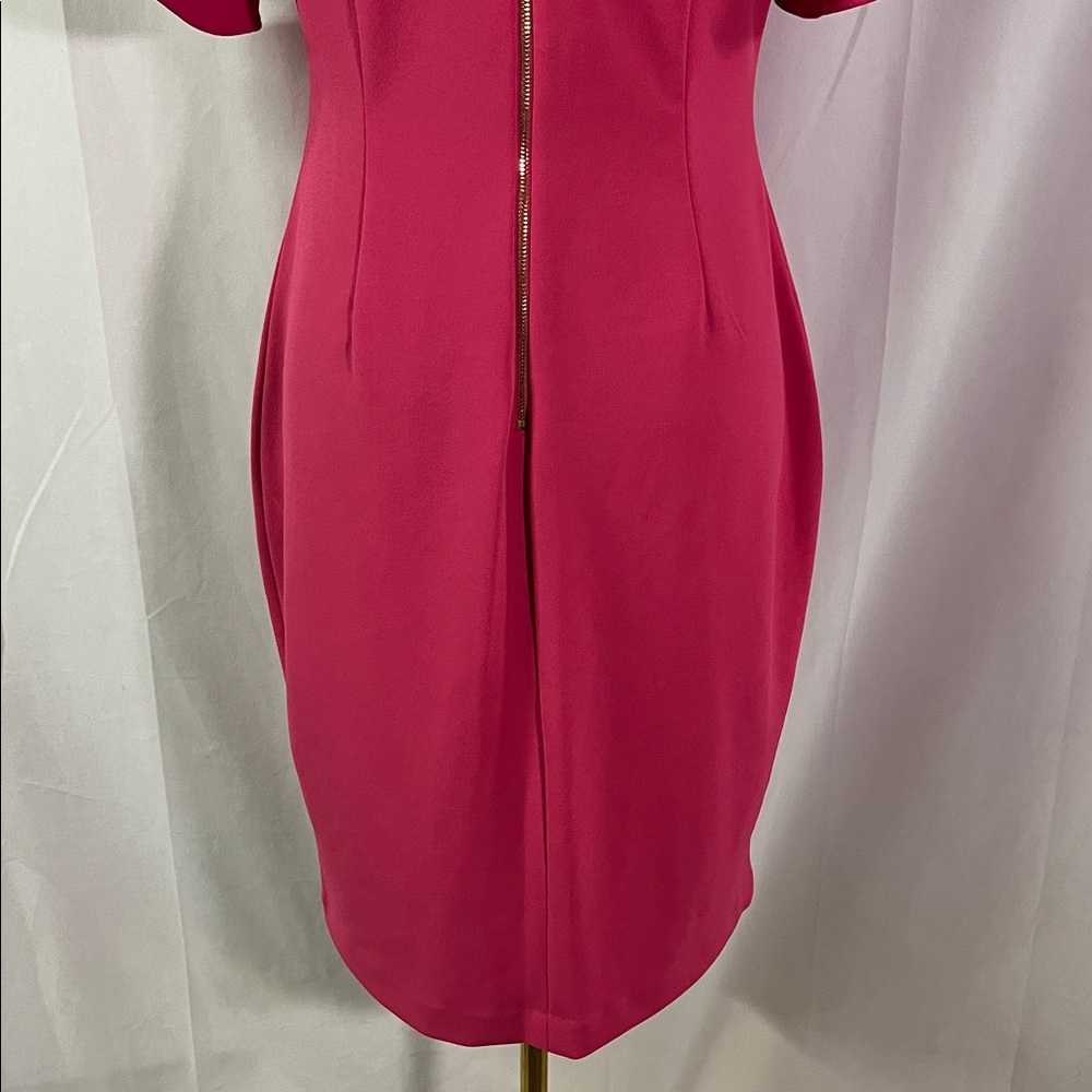 Calvin Klein Pink Flutter Sleeve Sheath Dress - Picture 12 of 16